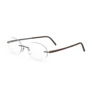 Silhouette 5529/Ga Rimless Oval Eyeglasses With Titanium Temples - NWT